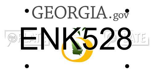 ENK528 Georgia License Plate