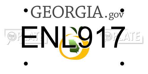 ENL917 Georgia License Plate