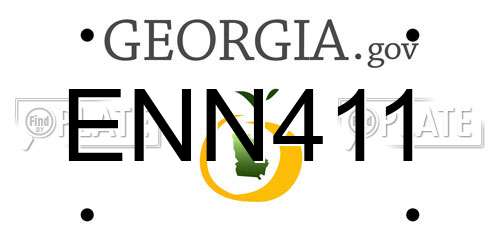 ENN411 Georgia License Plate