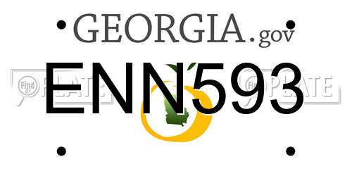 ENN593 Georgia License Plate