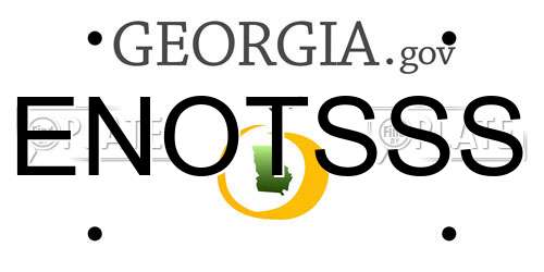 ENOTSSS Georgia License Plate