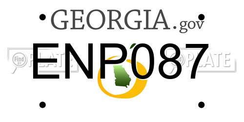 ENP087 Georgia License Plate