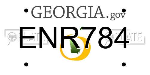 ENR784 Georgia License Plate