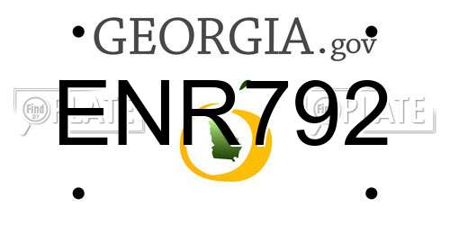 ENR792 Georgia License Plate