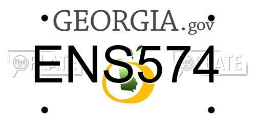 ENS574 Georgia License Plate