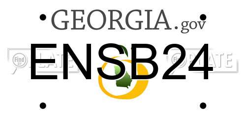 ENSB24 Georgia License Plate