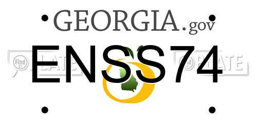 ENSS74 Georgia License Plate