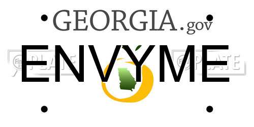 ENVYME Georgia License Plate