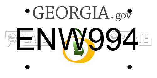 ENW994 Georgia License Plate