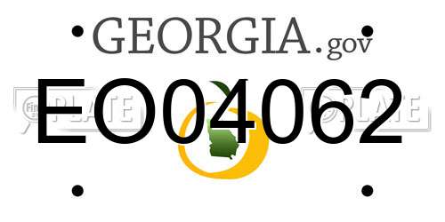 EO04062 Georgia License Plate