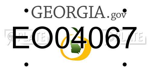 EO04067 Georgia License Plate