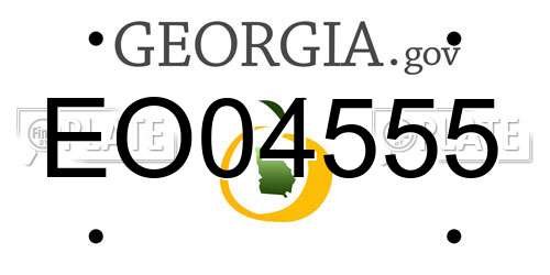 EO04555 Georgia License Plate