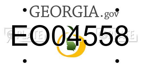 EO04558 Georgia License Plate