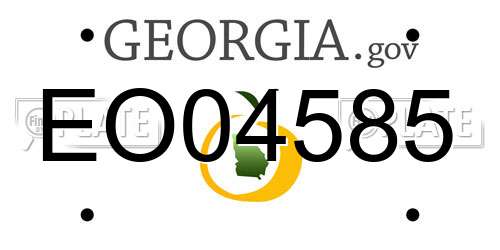 EO04585 Georgia License Plate