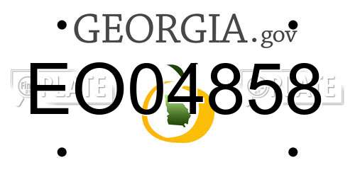 EO04858 Georgia License Plate