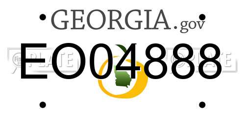 EO04888 Georgia License Plate