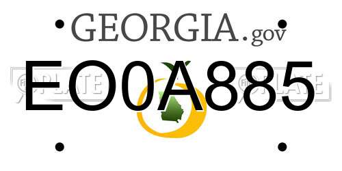 EO0A885 Georgia License Plate