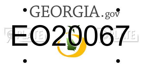EO20067 Georgia License Plate