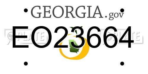 EO23664 Georgia License Plate