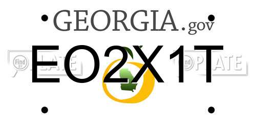 EO2X1T Georgia License Plate