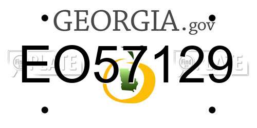 EO57129 Georgia License Plate