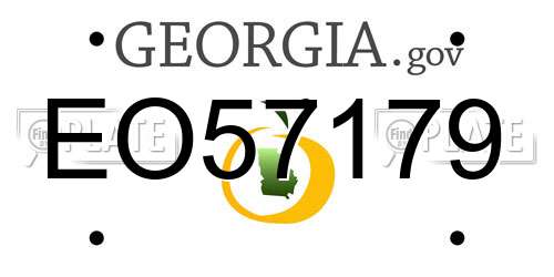 EO57179 Georgia License Plate
