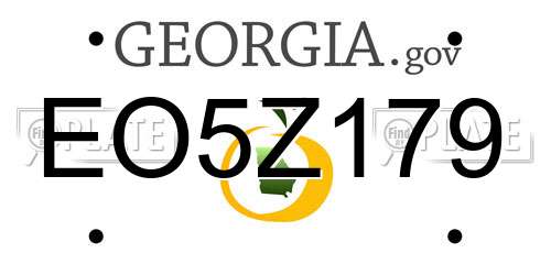 EO5Z179 Georgia License Plate