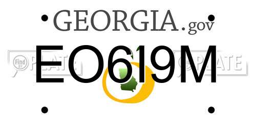 EO6I9M Georgia License Plate
