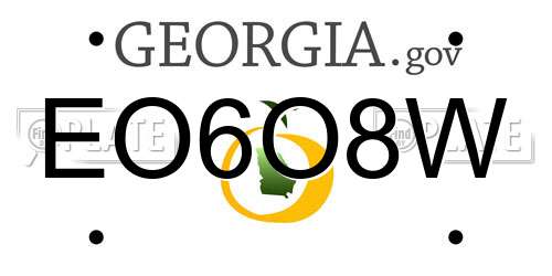 EO6O8W Georgia License Plate