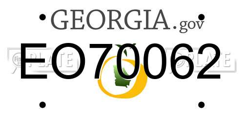 EO70062 Georgia License Plate
