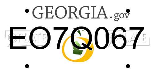 EO7Q067 Georgia License Plate