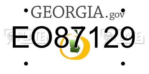 EO87129 Georgia License Plate