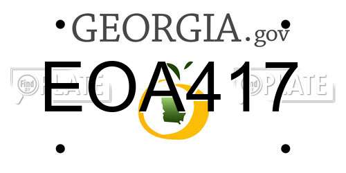EOA417 Georgia License Plate