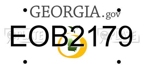 EOB2179 Georgia License Plate