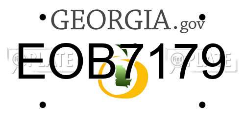 EOB7179 Georgia License Plate