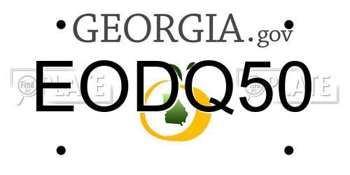 EODQ50 Georgia License Plate