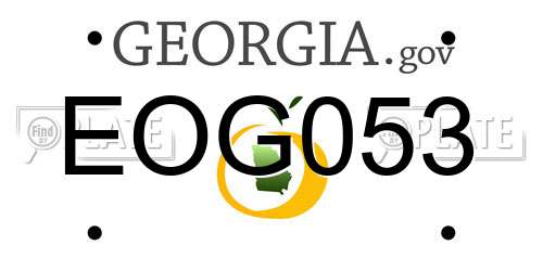 EOG053 Georgia License Plate