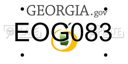 EOG083 Georgia License Plate