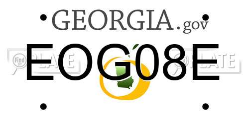 EOG08E Georgia License Plate
