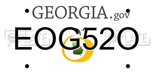 EOG52O Georgia License Plate