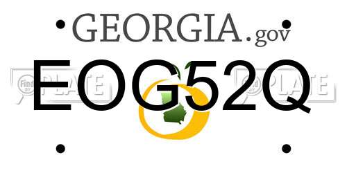 EOG52Q Georgia License Plate