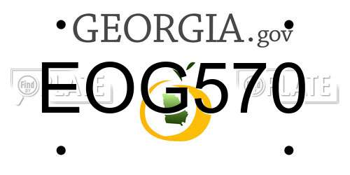 EOG570 Georgia License Plate