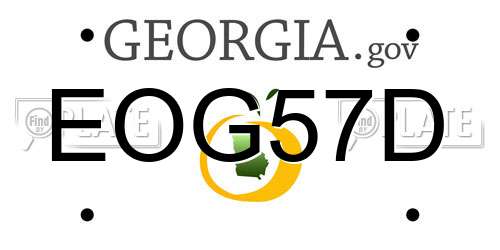 EOG57D Georgia License Plate