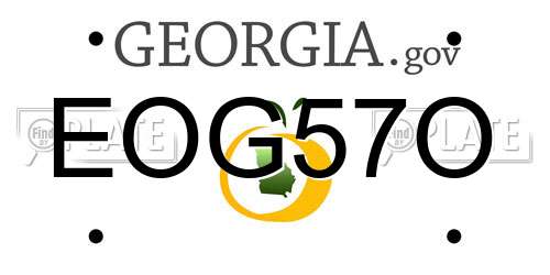 EOG57O Georgia License Plate