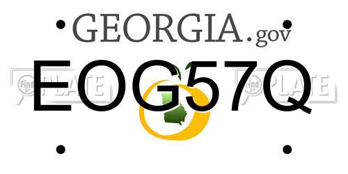 EOG57Q Georgia License Plate
