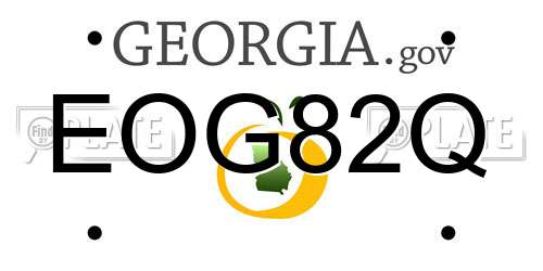 EOG82Q Georgia License Plate