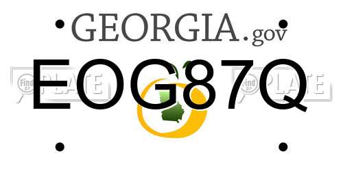 EOG87Q Georgia License Plate