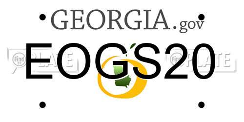 EOGS20 Georgia License Plate