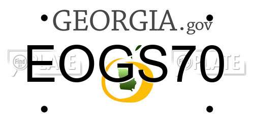 EOGS70 Georgia License Plate