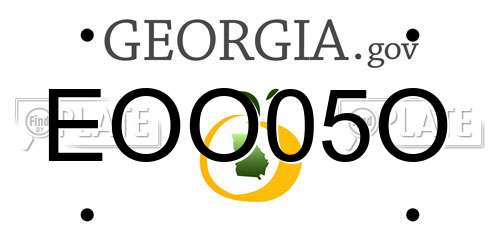 EOO05O Georgia License Plate
